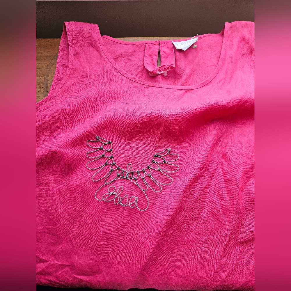 Pink Linen Women's Sleeveless Sz.2x
